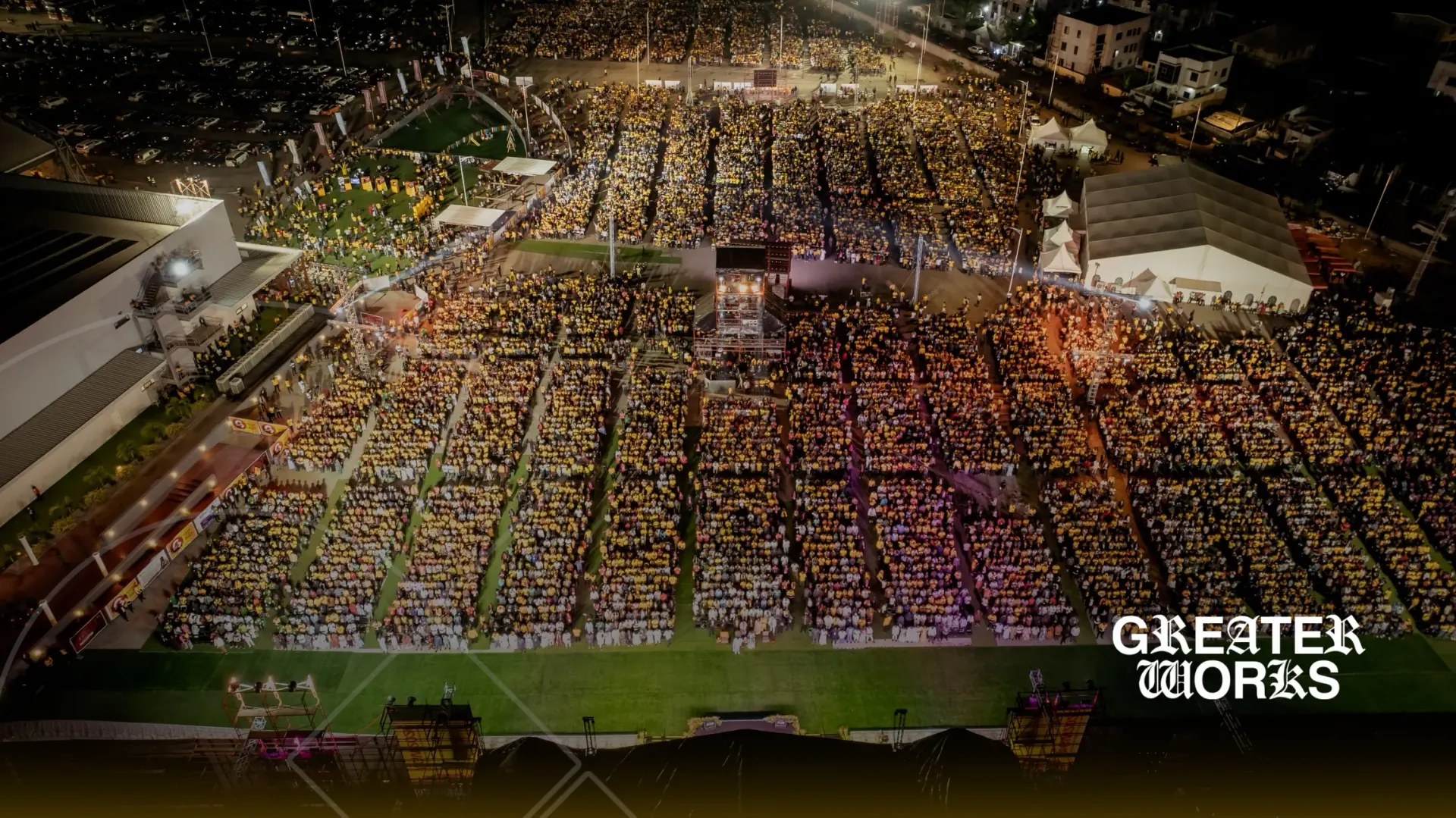 The congregation gathered across Christ Temple for Greater Works at night