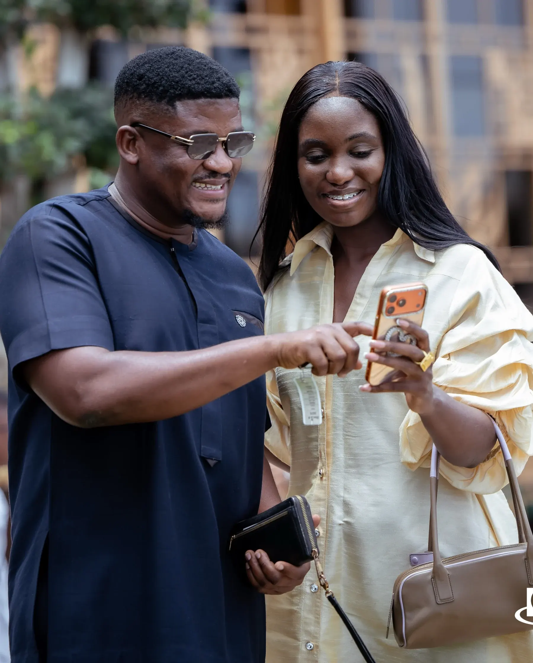 A smiling couple sharing a moment after church